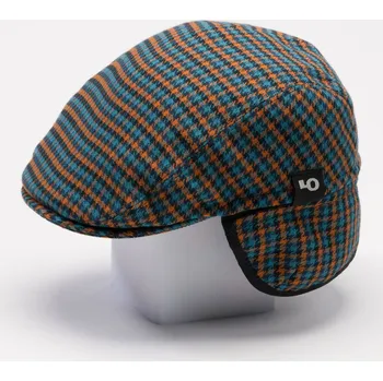 Čepice Bekovka Mellor Belford Winter - tyrkysovo rezavé káro 21603 L (obvod 58cm)