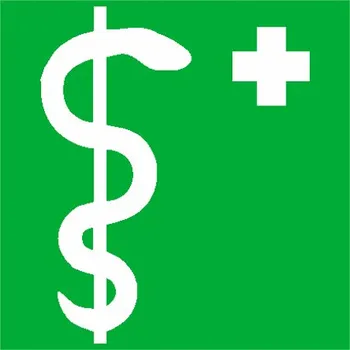 samolepka Tabulka – Lékař, 15 × 15 cm, hliník