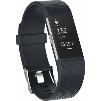 Příslušenství k chytrým hodinkám eses Silikonový řemínek pro Fitbit Charge 2 - Velikost S, tmavě modrý