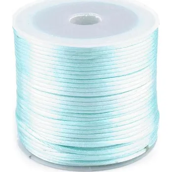 Saténová šňůrka - průměr 1 mm, cca 30 m - mentolová