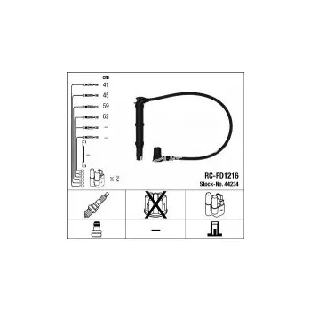 Zapalovací kabel Sada kabelů pro zapalování NGK RC-FD1216