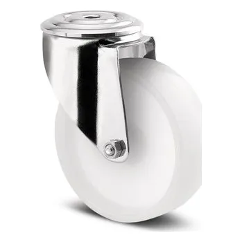 Pojezdové kolečko TENTE KOLEČKA Kolečko nerezové pro transportní zařízení 80mm, otočné, otvor pro čep, 8470UOO080P30-13