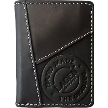 Peněženka Lagen pánská peněženka kožená černá 51145 BLACK