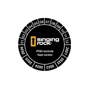 Horolezectví Singing Rock REVIZNÍ SAMOLEPKY PŘÍŠTÍ KONTROLA