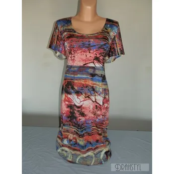 Dámské šaty Šaty NONA, Barva Pestrá, Velikost XXL 48, Materiál 98% Polyester 2% Lycra