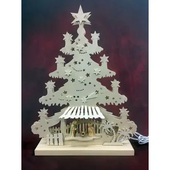 Vánoční dekorace Oblouk - Stromek/hvězdy s jesličkami/palma