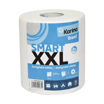 Papírový ručník Karina papírové utěrky v roli Smart XXL 2-vrstvé 100 m