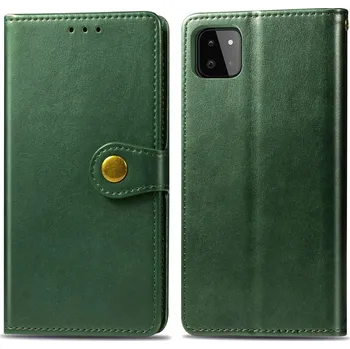 Pouzdro na tablet VSECHNONAMOBIL 32675 LEATHER BUCKLE Peňaženkový obal Samsung Galaxy A22 zelený