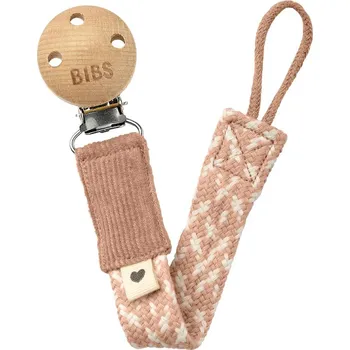 Všetky značky||BIBS BIBS Paci Braid klip na cumlík Blush / Ivory