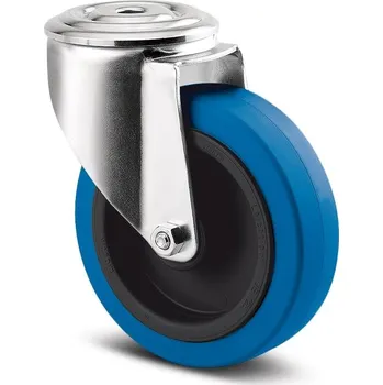 Pojezdové kolečko TENTE KOLEČKA Kolečko pro transportní zařízení 100mm, otočné, otvor pro čep, 3470UFR100P30-13 modré