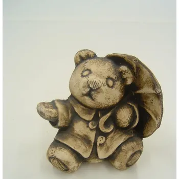 Zahradní dekorace Keramický medvídek s deštníkem