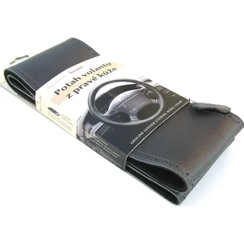 Potah na volant Maria Cavallo Kožený potah volantu A 37-39 cm, tmavě šedý