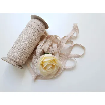 Textilní guma Ozdobná pruženka Barva: Cappuccino