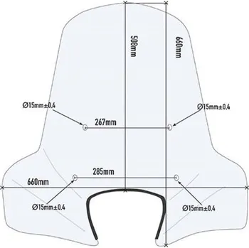 Motodíl GIVI 107A plexi Piaggio Liberty 50 2009 - 2015