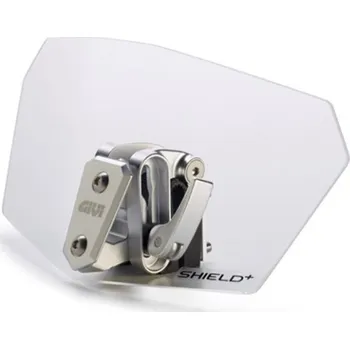Motodíl S 180T SHIELD+ přídavné plexi GIVI čiré univerzální, s hliníkovým úchytem