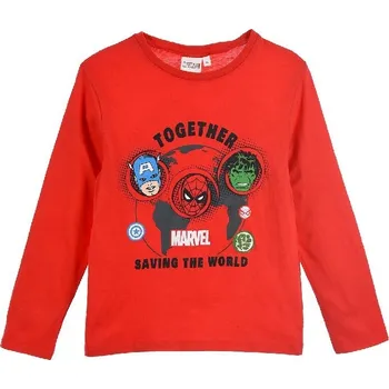 Chlapecké tričko Červené tričko s dlouhým rukávem Avengers Velikost: 116