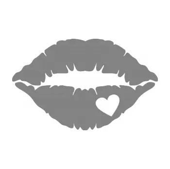 Samolepící dekorace SAMOLEPKA Pusa 004 se srdíčkem pravá (17 - šedá) NA AUTO, NÁLEPKA, FÓLIE, POLEP, TUNING, VLASTNÍ TEXT, TISK, AUTOSAMOLEPKY.cz, POLEPY, OBRÁZEK, LOGO, SAMOLEPKY