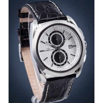 Hodinky Pánské hodinky Rubicon Chronograph Outlet RNCC39SISB-outlet RNCC39SISB-outlet