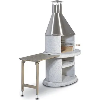 Příslušenství pro gril Norman Stolek odkládací dřevěný Arcus šedý 70 x 45 cm