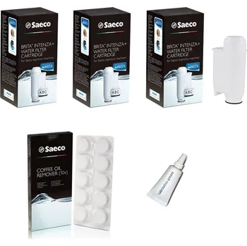 Saeco / Philips Brita Intenza+ 3 ks + CA6704/99 čisticí tablety do spařovací jednotky + Saeco mazivo pro spařovací jednotku