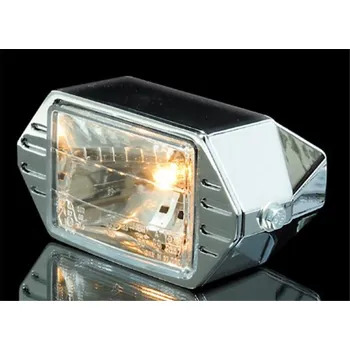 Osvětlení pro motocykl SHIN YO moto přední světlo STORM osmistranné chromované