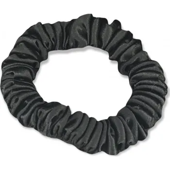 Hedvábná gumička na vlasy slim 100% hedvábí černá