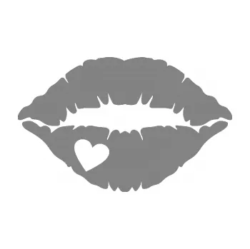 Samolepící dekorace Pusa 004 se srdíčkem levá (17 - šedá) SAMOLEPKA NA AUTO, NÁLEPKA, FÓLIE, POLEP, TUNING, VLASTNÍ TEXT, TISK, AUTOSAMOLEPKY.cz, POLEPY, OBRÁZEK, LOGO, 3D STICKERS