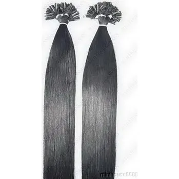 Příčesek PERFEKTVLASY KERATIN INDIAN REMY 100 pramenů, ČERNÁ #01,80g, 45cm Černá 1