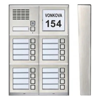 Poštovní schránka Zvonkové tablo TESLA GARANT na povrch - 17 účastníků - VERTIKÁLNĚ