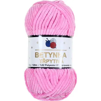 Příze Příze Betynka třpytivá, 409, růžová