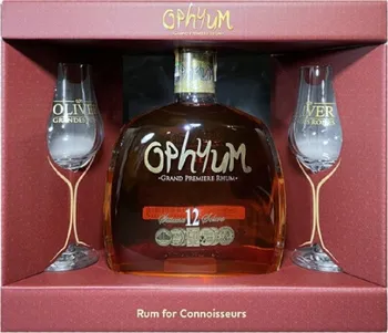 Rum Ophyum 12 y.o. 40 % 0,7 l + 2x sklenička