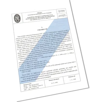 33.02.98 - Podmínky použití nadproudových jistících prvků při ochraně odpojením od zdroje