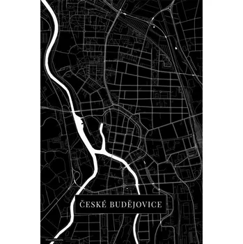 Plakát Plakát, Obraz - České Budějovice black