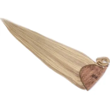 Příčesek Clip in culík z pravých lidských vlasů rovný 60cm přírodní/světlejší blond