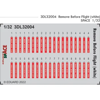 Plastikový model Eduard 1/32 Remove Before Flight (white) SPACE