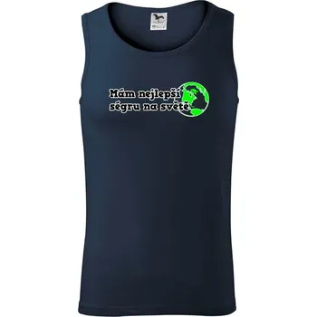 Mám nejlepší ségru na světě - Tílko pánské Core - XL ( Námořní modrá (velmi tmavá - téměř černá) )