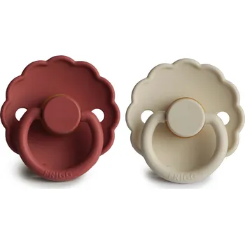 dudlíky FRIGG Daisy dudlík z přírodního kaučuku 2ks - Baked Clay + Cream Velikost: 1 71221413