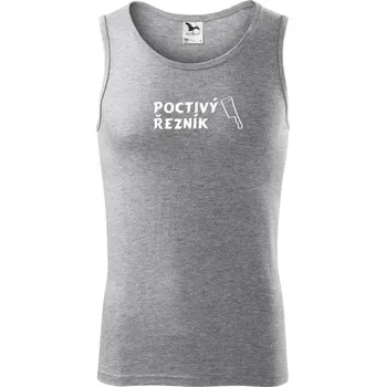 Poctivý řezník - Tílko pánské Core - M ( Tmavě šedý melír )