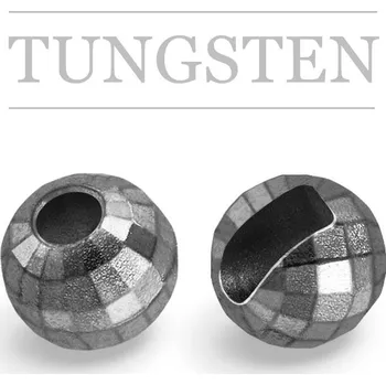 Knápek Kulička wolframová s drážkou FAZETOVANÁ Black Nickel 2mm