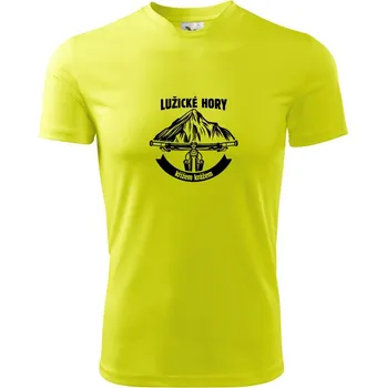 Lužické hory křížem krážem - Dětské triko sportovní (dresovina) - 146 cm/10 let ( Neonově žlutá )