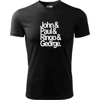 John Paul Ringo George - Dětské triko sportovní (dresovina) - 158 cm/12 let ( Černá )