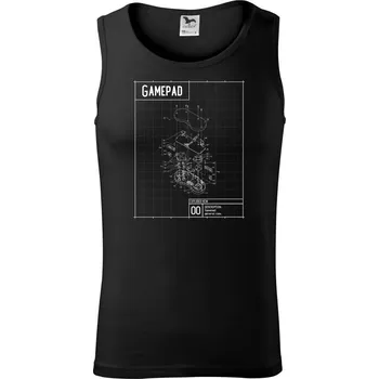 Nákres Gamepad rozebraný - Tílko pánské Core - XL ( Černá )