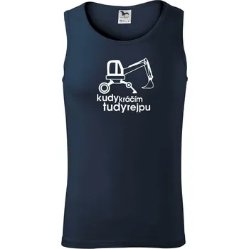Kudy kráčím tudy rejpu - kráčivý bagr - Tílko pánské Core - XL ( Námořní modrá (velmi tmavá - téměř černá) )