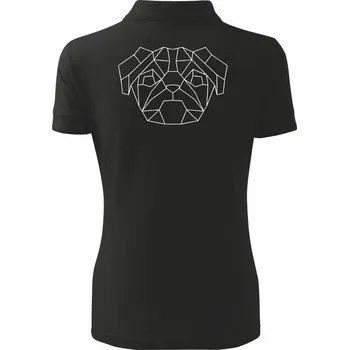 Mops - Geometrie - jednoduchý - Polokošile dámská Pique Polo - S ( Černá )