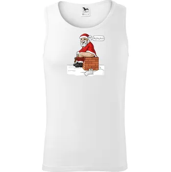 Santa na komíně (Hana-creative) - Tílko pánské Core - 2XL ( Bílá )