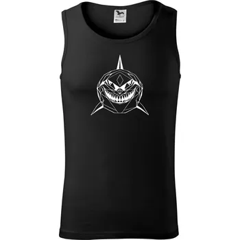 Geometrie - žralok tvář - Tílko pánské Core - L ( Černá )