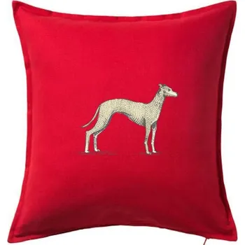 Polštář Vintage Whippet - Polštář 50x50 - 50x50 - Pouze potah ( Červená )