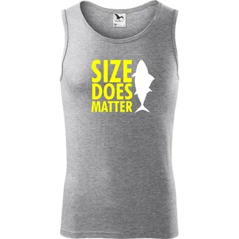 Rybaření - Size does matter - Tílko pánské Core - L ( Tmavě šedý melír )