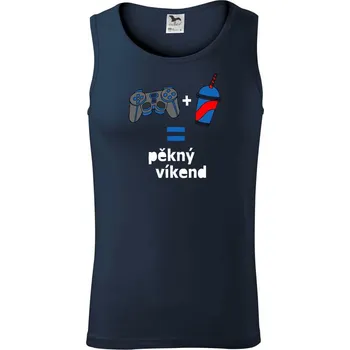 Pěkný víkend - Tílko pánské Core - L ( Námořní modrá (velmi tmavá - téměř černá) )