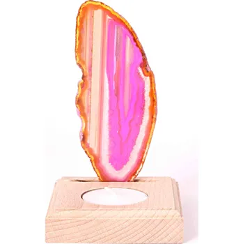 Svícen Magieprirody.cz Achátový svícen plát 11 cm - Top kvalita #225